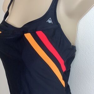 Aqua Sphere black one piece swimsuit size 12 NWT